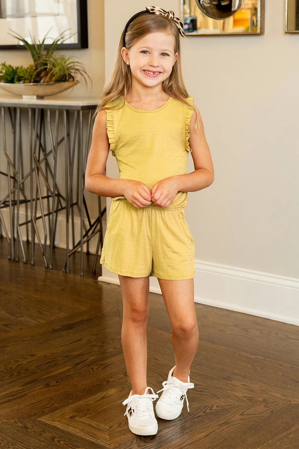 Ruffled Sleeveless Baby Girl Summer Rompers