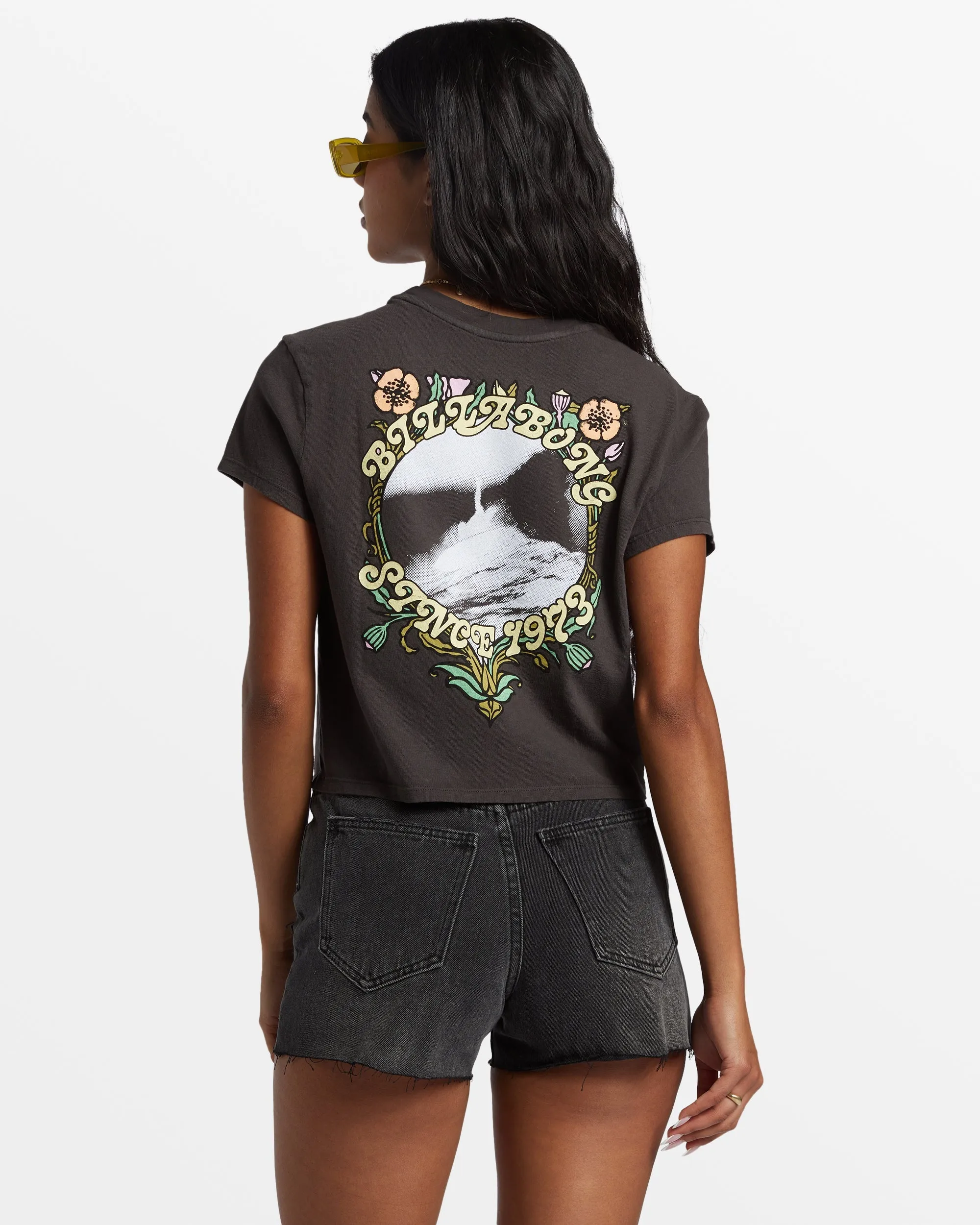Season Of The Sun Cropped T-Shirt - Off Black