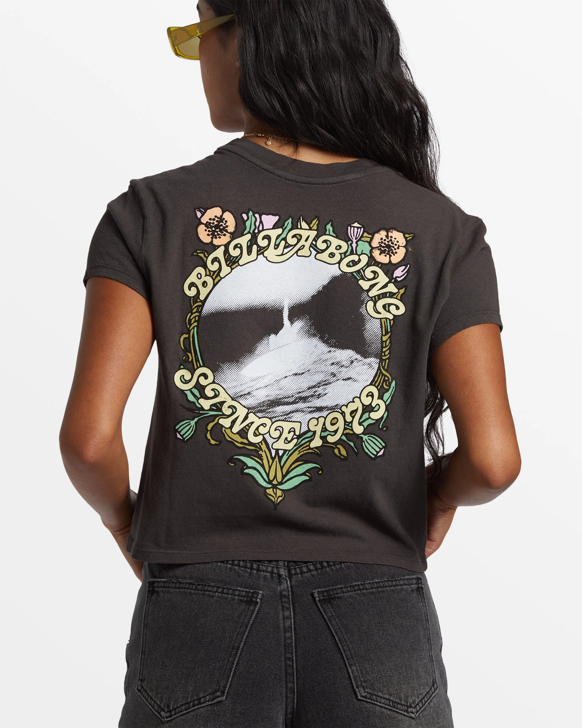 Season Of The Sun Cropped T-Shirt - Off Black