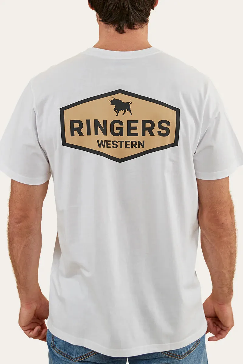 Servo Loose Fit Tee - White/Dark Sand