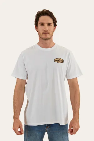 Servo Loose Fit Tee - White/Dark Sand