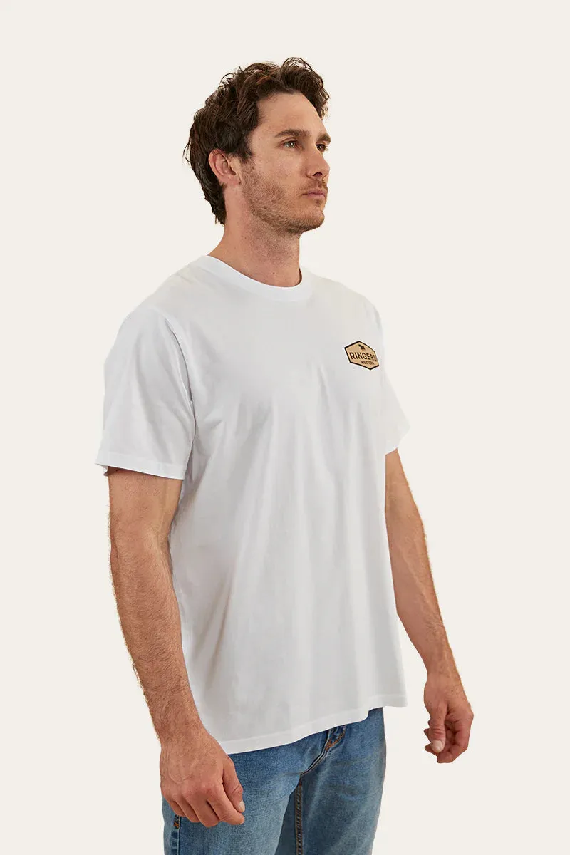 Servo Loose Fit Tee - White/Dark Sand