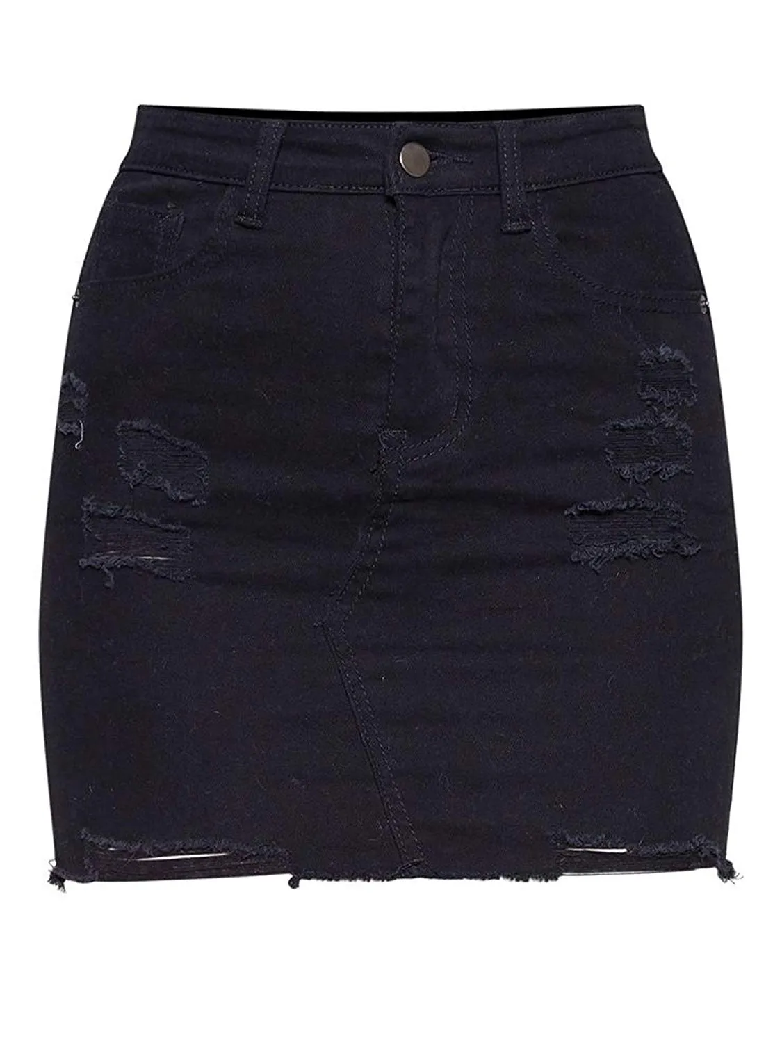 Slim Fit High Waist Denim Skirt