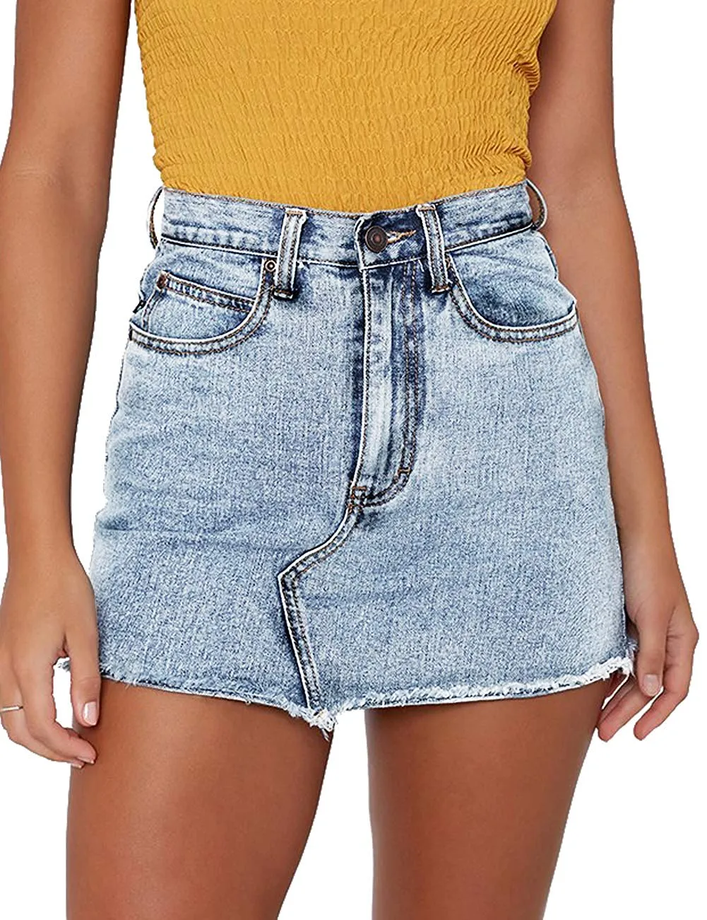 Slim Fit High Waist Denim Skirt