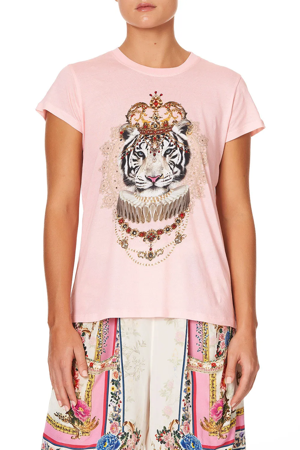 SLIM FIT ROUND NECK T-SHIRT PARTY IN THE PALACE