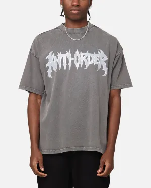The Anti Order New Dawn Mock Neck T-Shirt Washed Charcoal