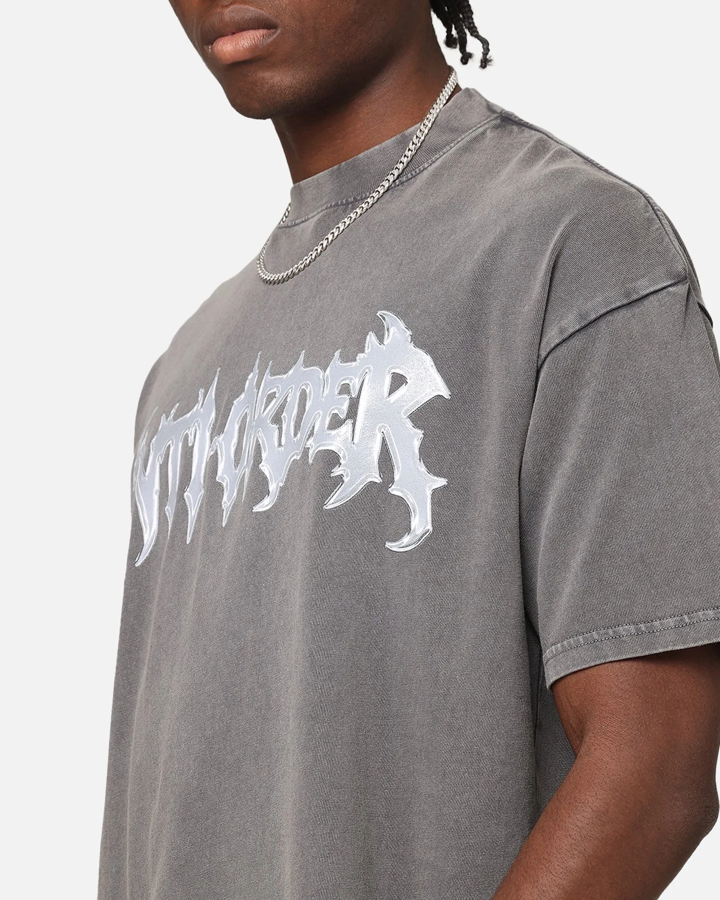 The Anti Order New Dawn Mock Neck T-Shirt Washed Charcoal
