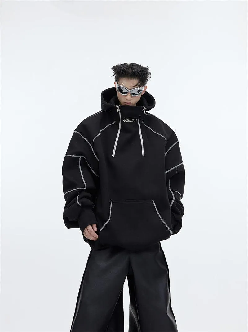 Three Dimensional Fleece Pullover Hoodie