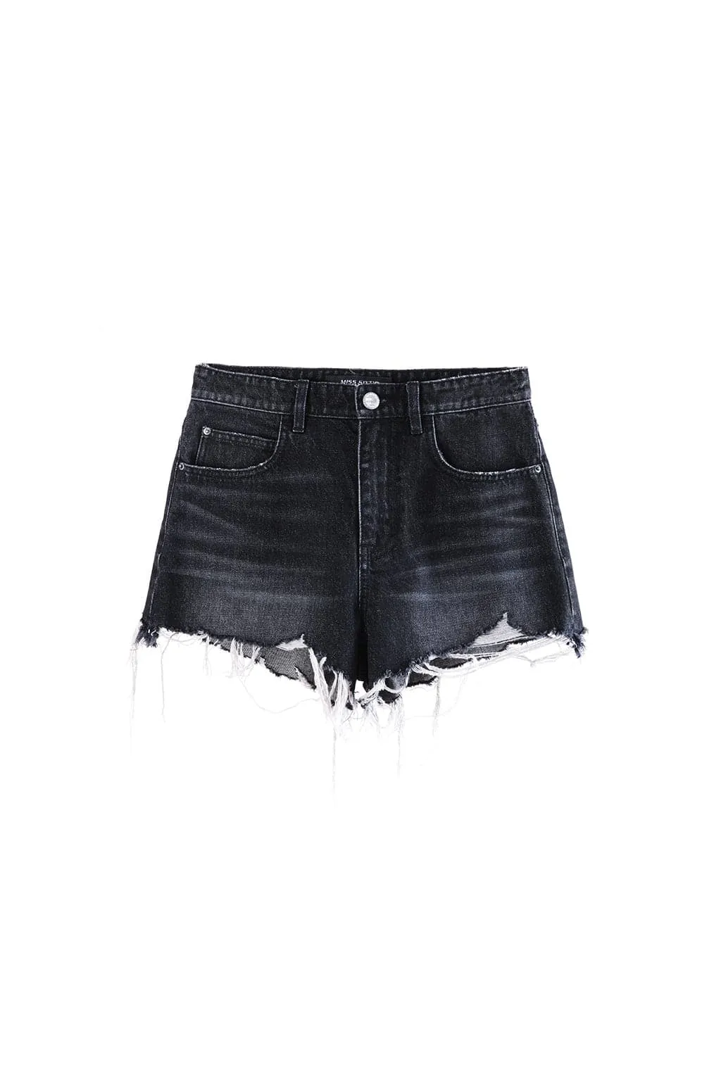 Vintage Distressed High Waist Denim Shorts