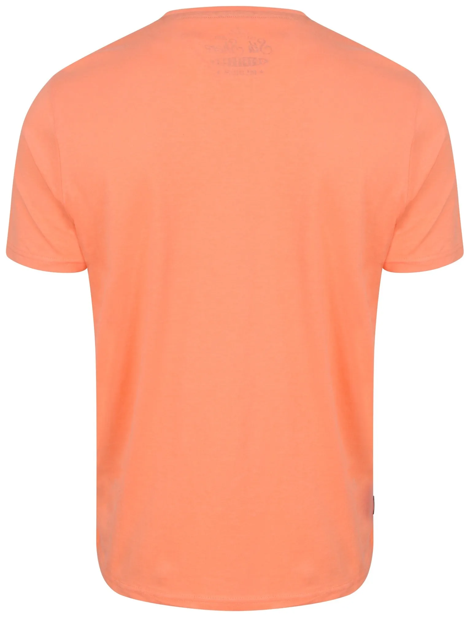 Woody Motif Cotton Crew Neck T-Shirt In Laundered Coral - South Shore